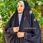 چادر جواهری طرح مروارید مدل عربی جده