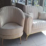 مبل راحتی مدل مگان پتینه ای چوب روس و کبوده 8 نفره