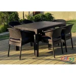 ست میز و صندلی ۶ نفره حصیربافت مدل ۳۲۱ ۹۹۲