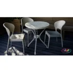 ست میز و صندلی 3نفره مدل حصیری ناصر 972- 422