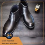 نیم بوت چرم طبیعی مردانه