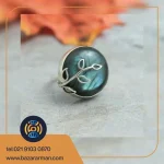 انگشتر زنانه با نگین لابرادوریت