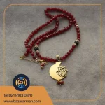 پلاک لیزری طرح انار, کار شده با سنگ عقیق