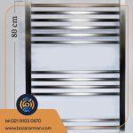 حوله خشک کن استیل گرد استیل مات ۸۰×۵۰