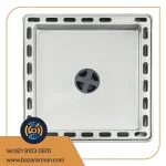 کفشور استیل سرامیک خور طرح جاستایم کروم 12.5*12.5