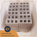 بلوک سیمانی ۳گل بتنی رنگ طوسی