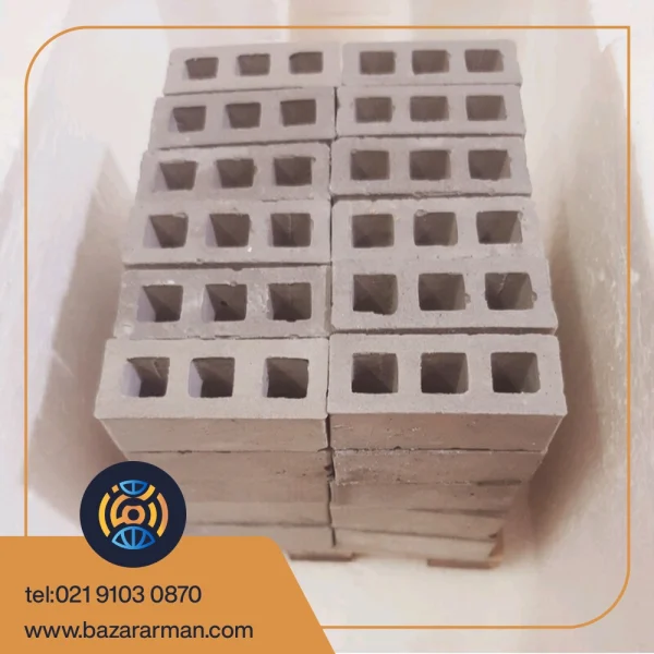 بلوک سیمانی ۳گل بتنی رنگ طوسی