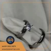 انگشتر رینگ تک نگین استیل