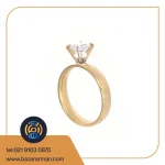 انگشتر رینگ تک نگین استیل3