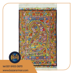 فرش دستباف تمام ابریشم بته جقه قم