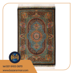 فرش دستباف ذرع نیم تمام ابریشم قم