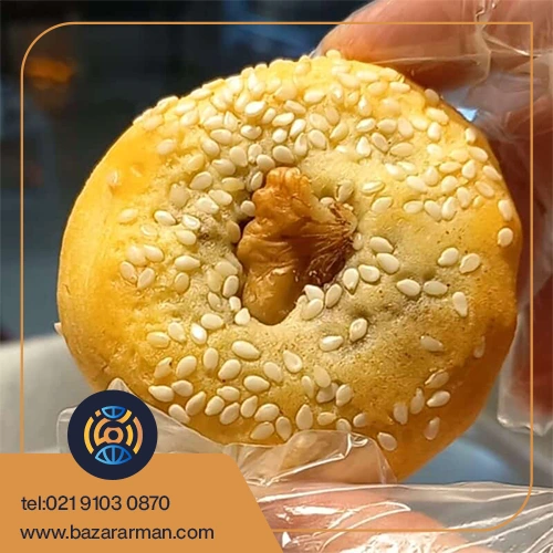 کلمپه کنجدی با مغز گردو