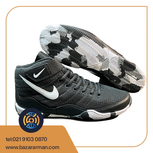 کفش کشتی نایک چسبی مشکی‌سفید