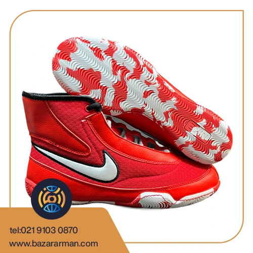 کفش کشتی نایک بنددار قرمز