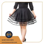 دامن نواری توری طبقه ای کوتاه